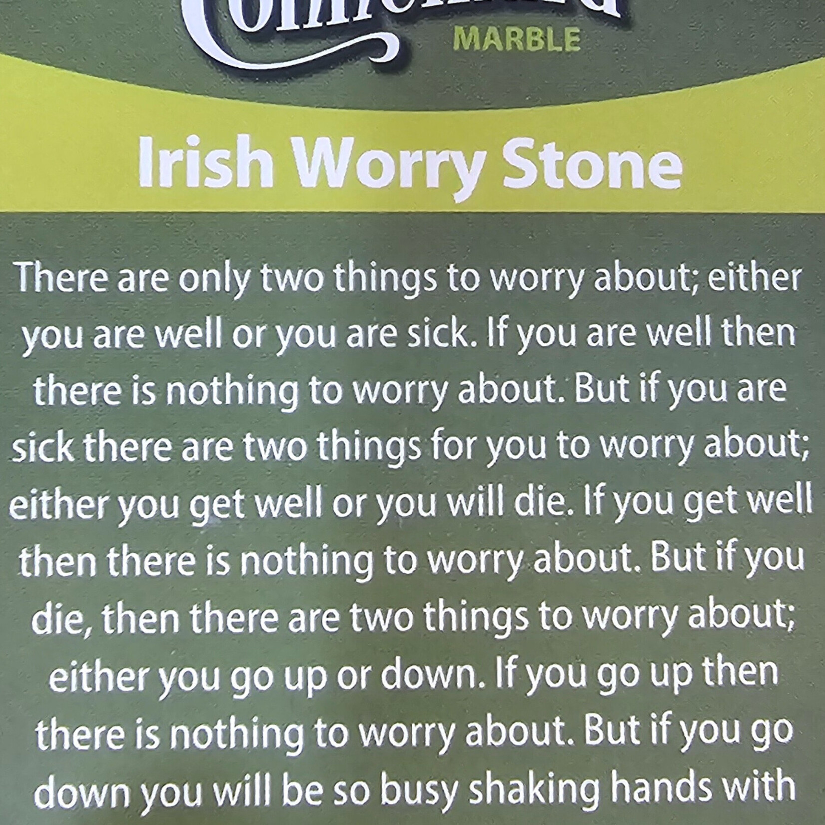 Connemara Marble Worry Stone: Connemara Marble, Asst.