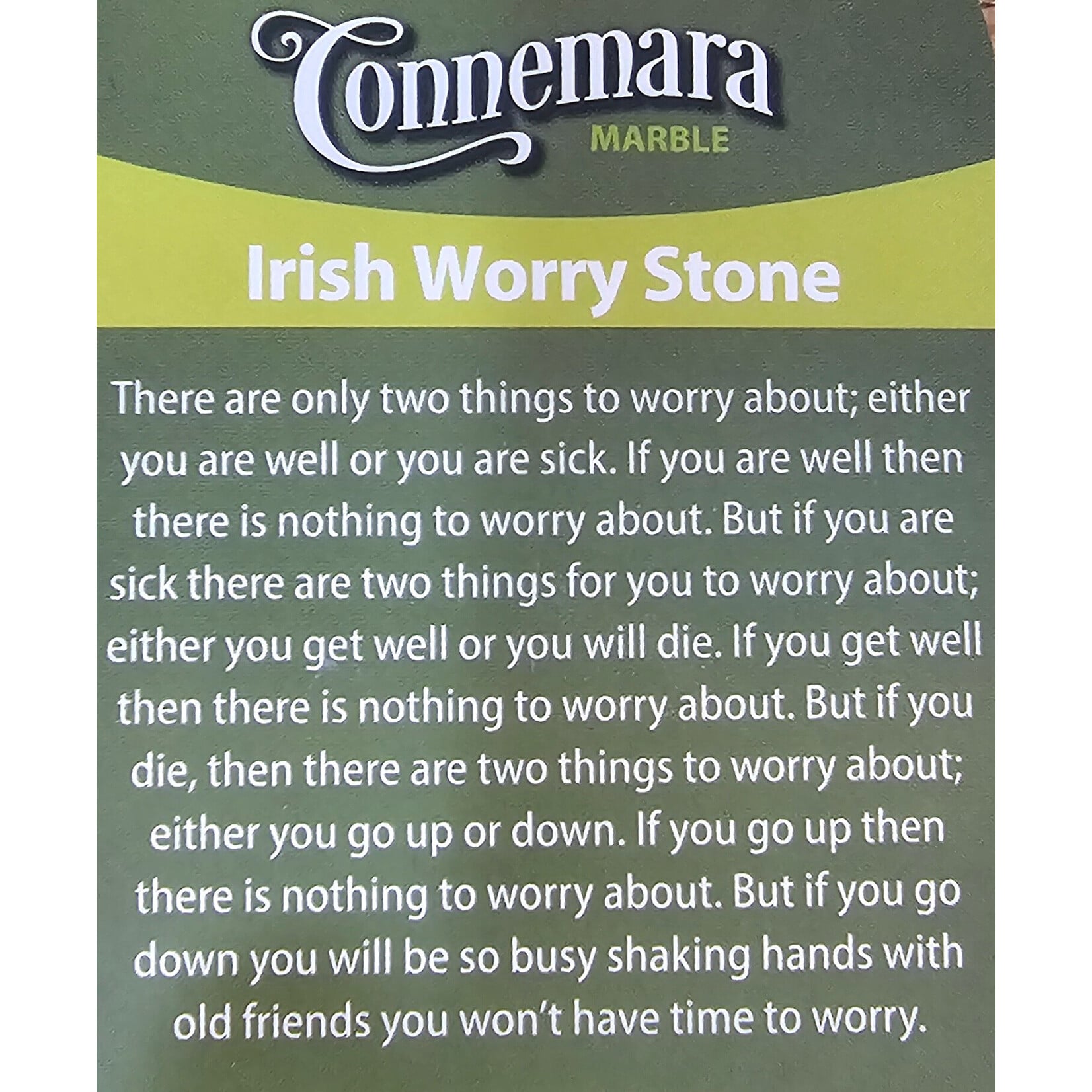 Worry Stone: Connemara Marble, Asst.