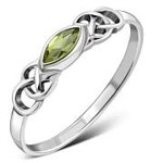 Ring: SS Marquise Peridot Celtic