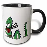 3D Rose Mug: Nessie Playing Bagpipes