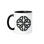 3D Rose Mug: Black Celtic Knot
