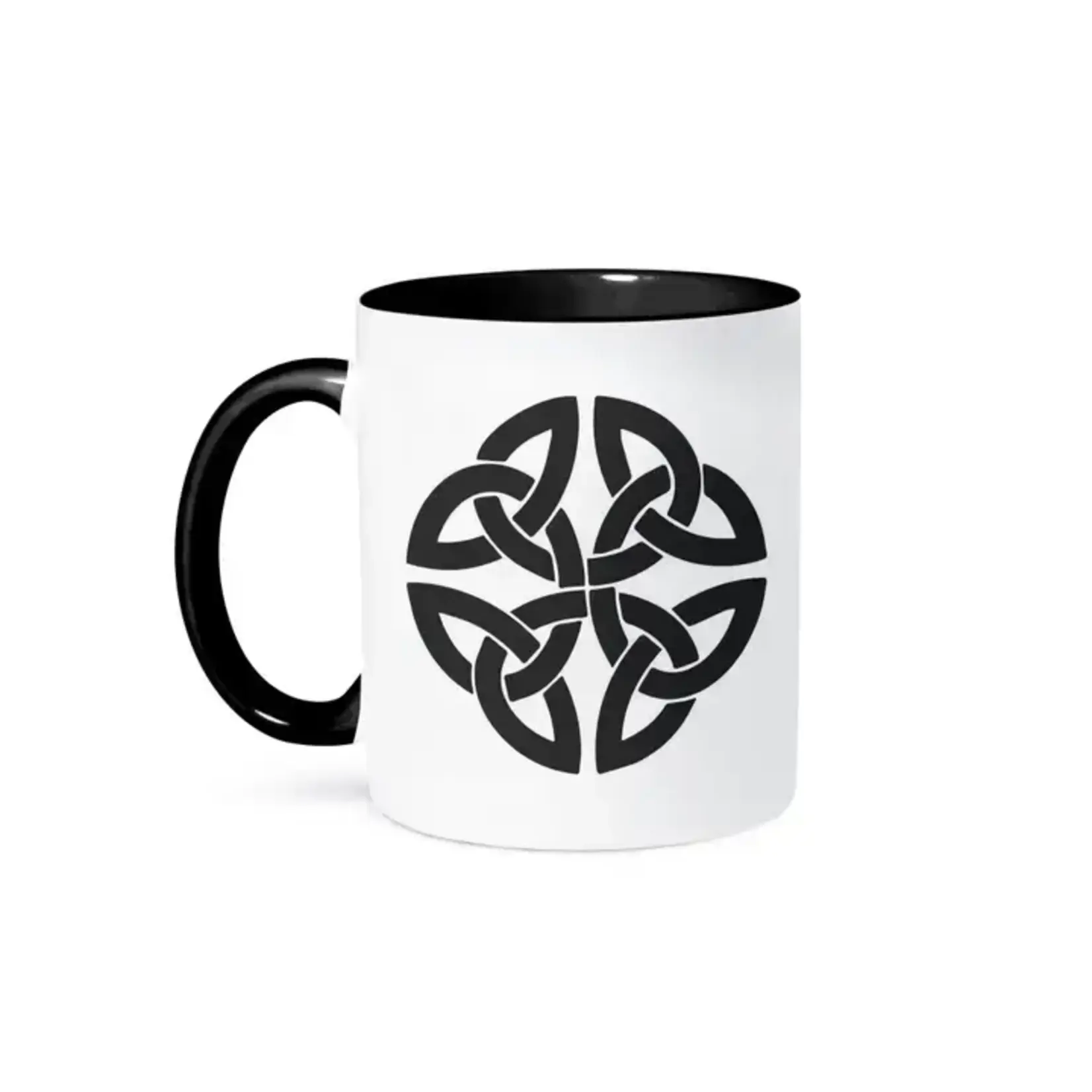 3D Rose Mug: Black Celtic Knot