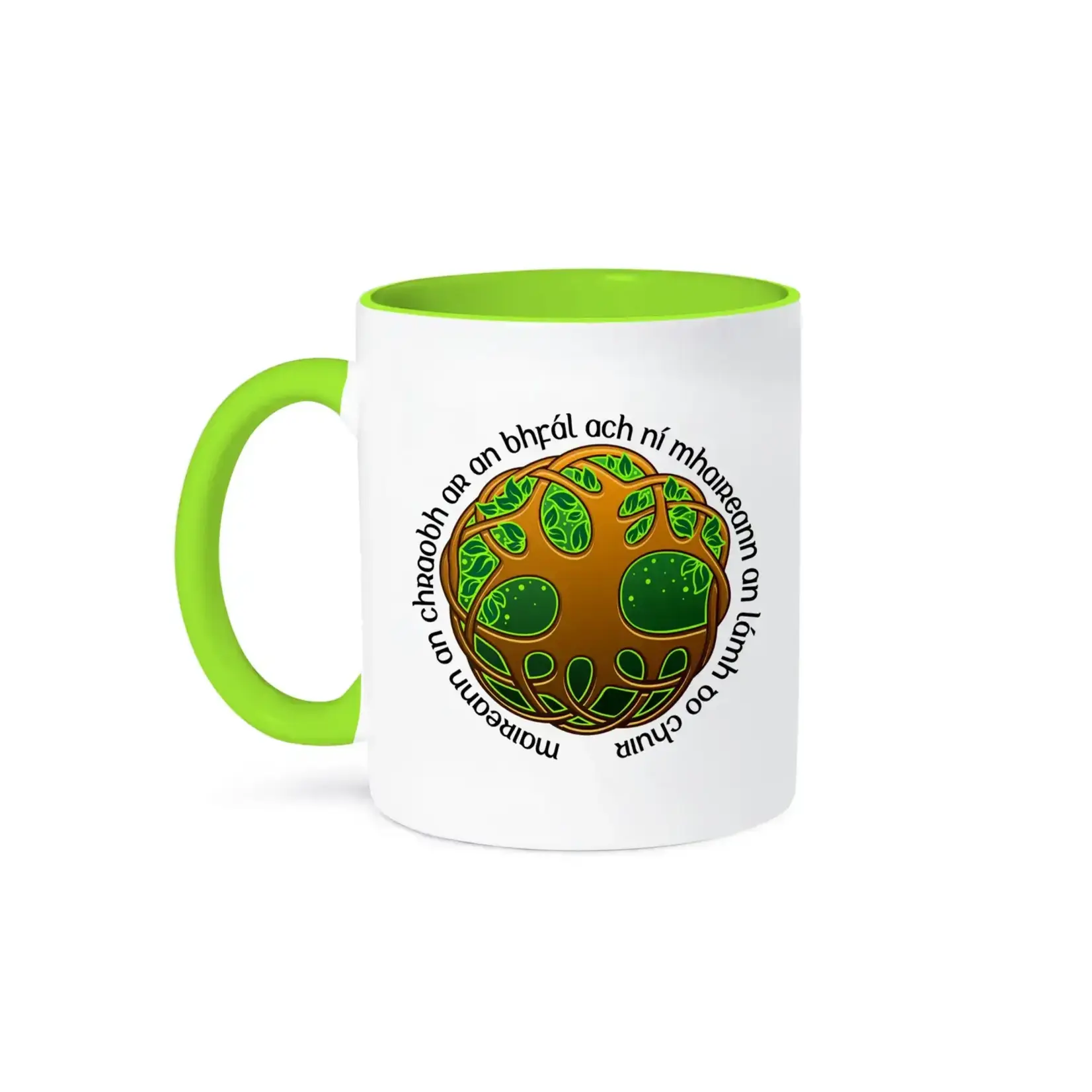 3D Rose Mug: Tree of Life with Gaelic