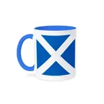 3D Rose Mug: Scottish Flag