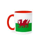 3D Rose Mug: Welsh Flag