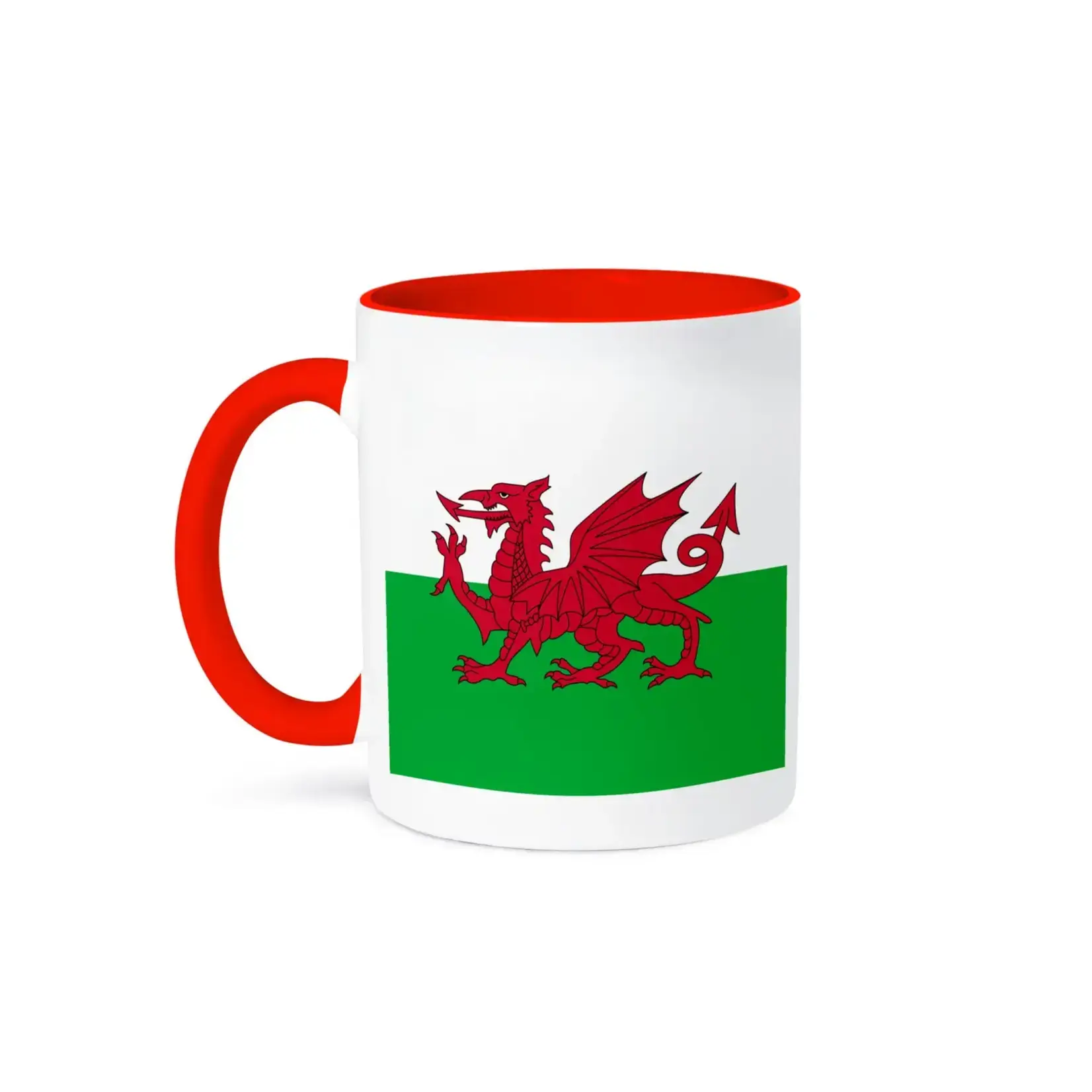 3D Rose Mug: Welsh Flag