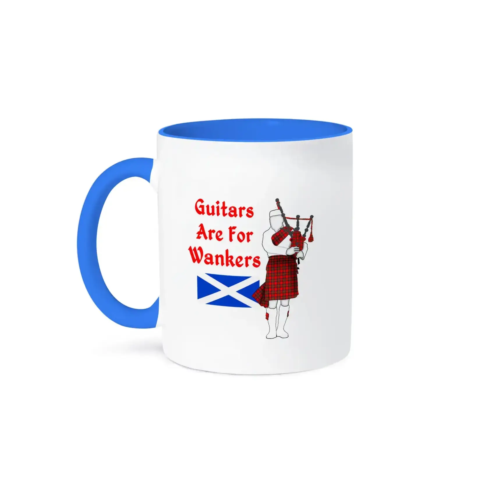 3D Rose Mug: Guitars Are For Wankers