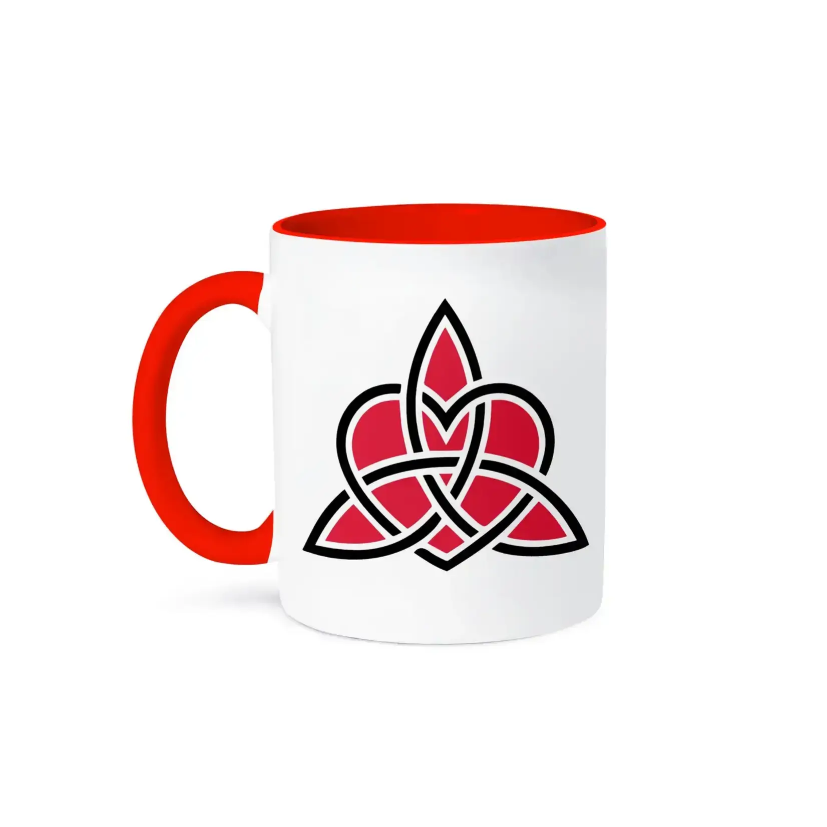 3D Rose Mug: Red Trinity Heart