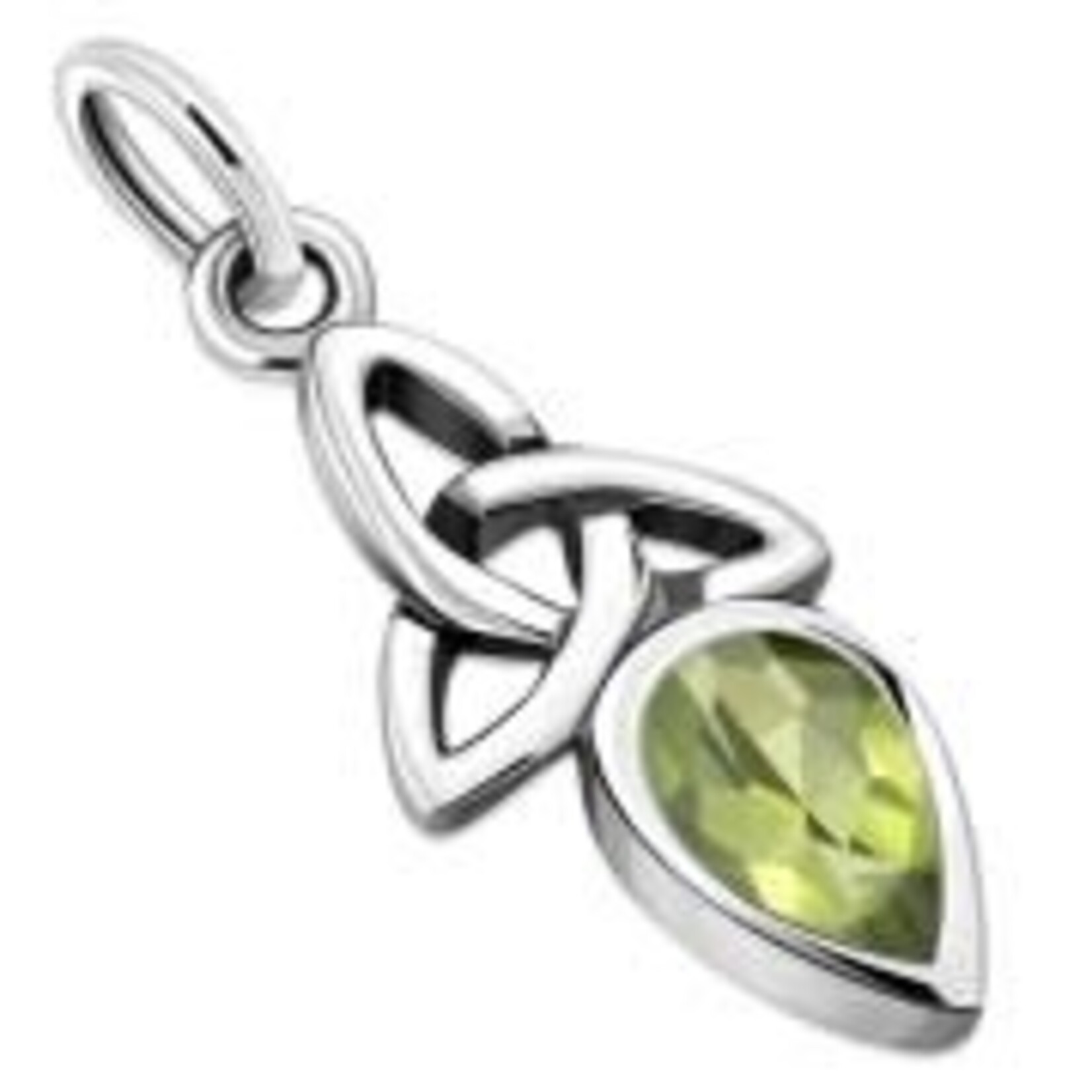 925jewelry.com Pendant: SS Peridot Trinity