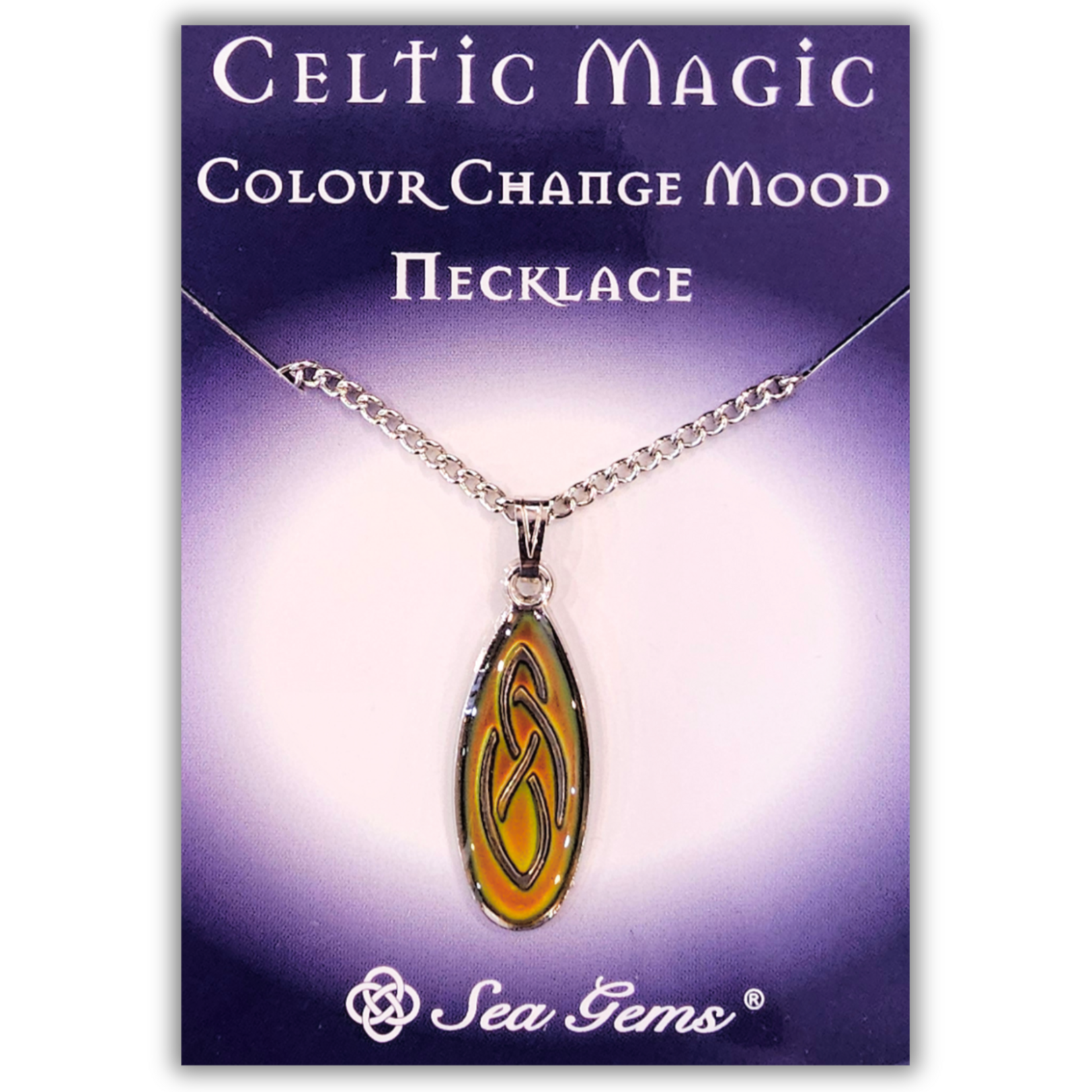 Necklace: Mood Celtic Tear Drop