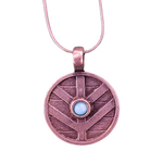 Necklace: Viking Shield w/Denim Lapis