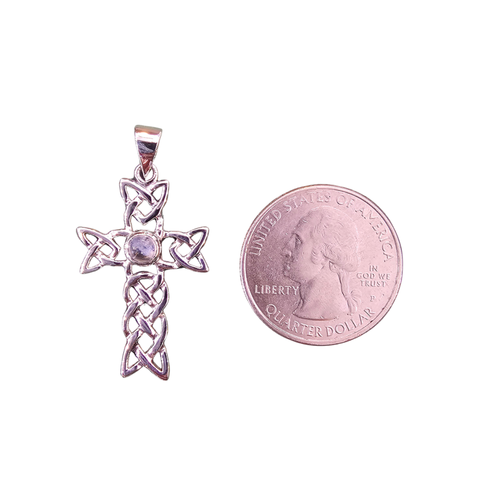Pendant: SS Moonstone Celtic Cross