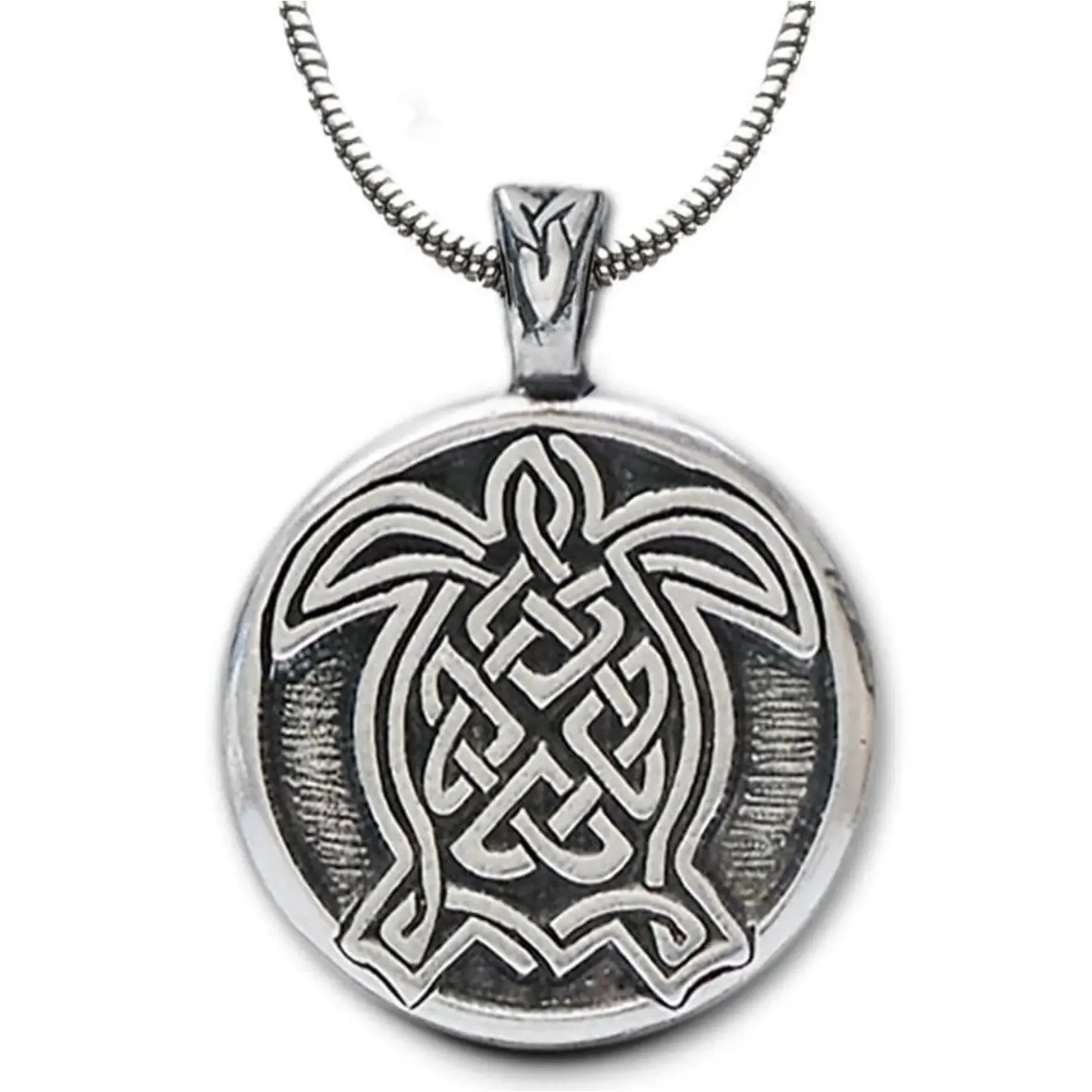 Necklace: Turtle Pewter