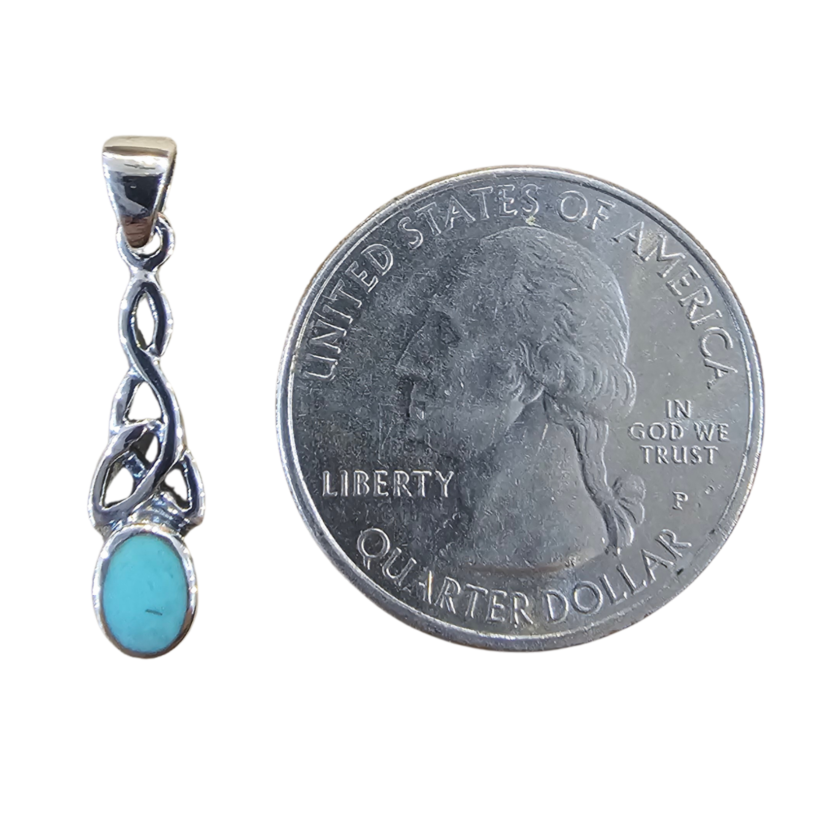 Pendant: SS Trinity Turquoise