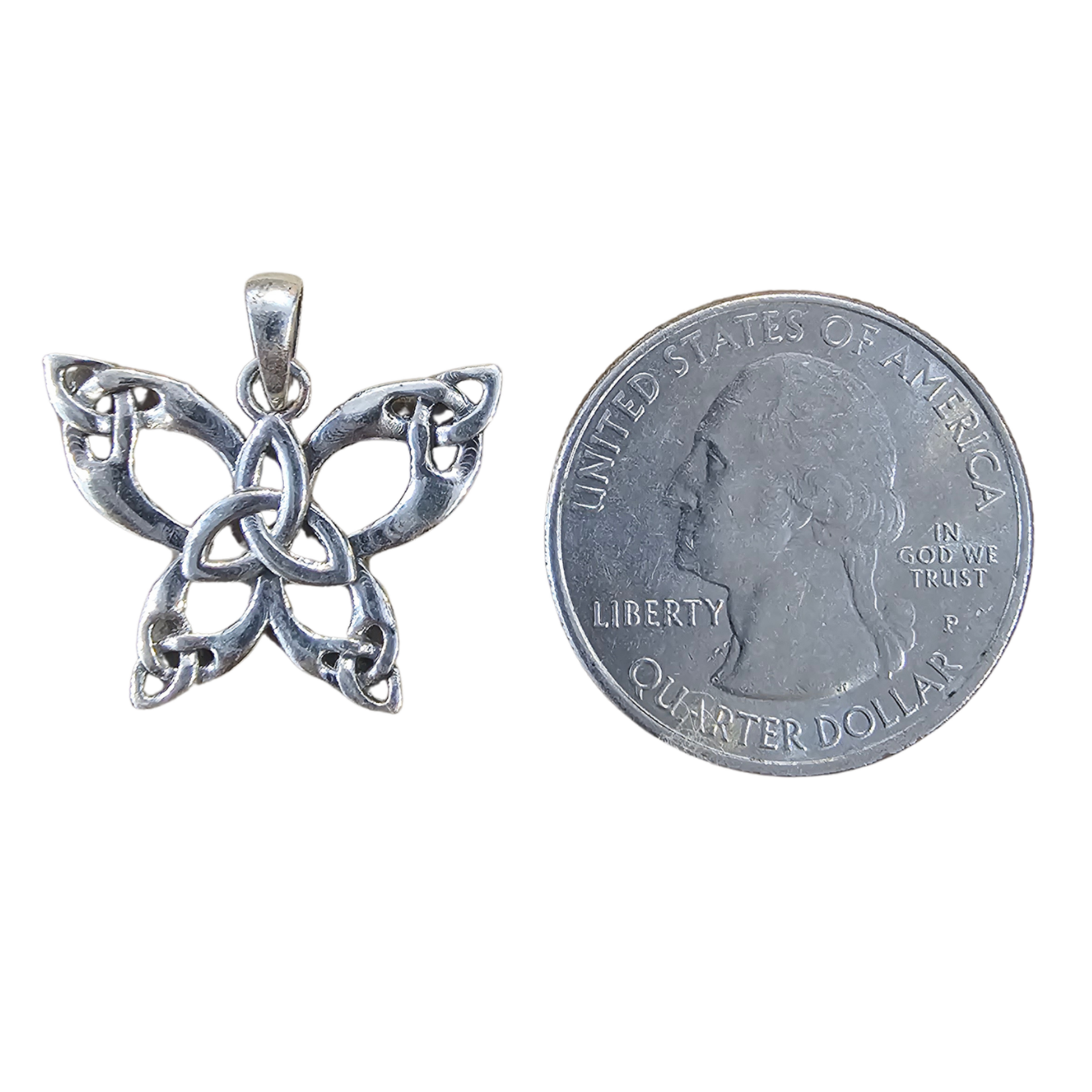 Pendant: SS Butterfly with Trinity