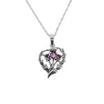 Necklace: SS Thistle Amethyst