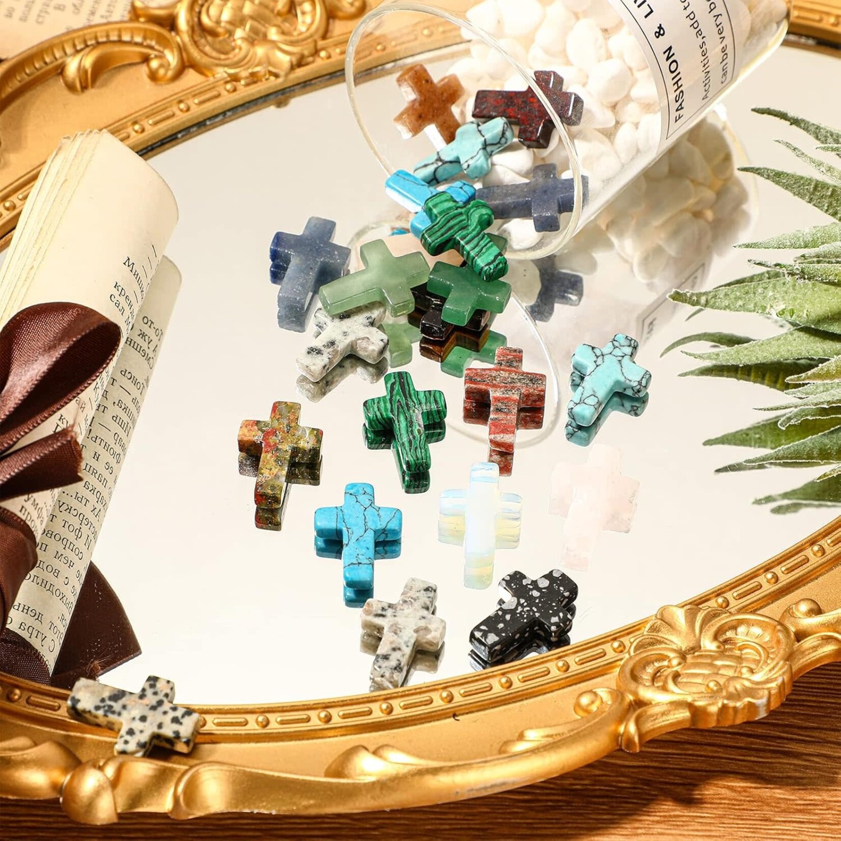 Charm: Gemstone Cross