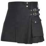Kilt: Ladies 18" Blk Utility