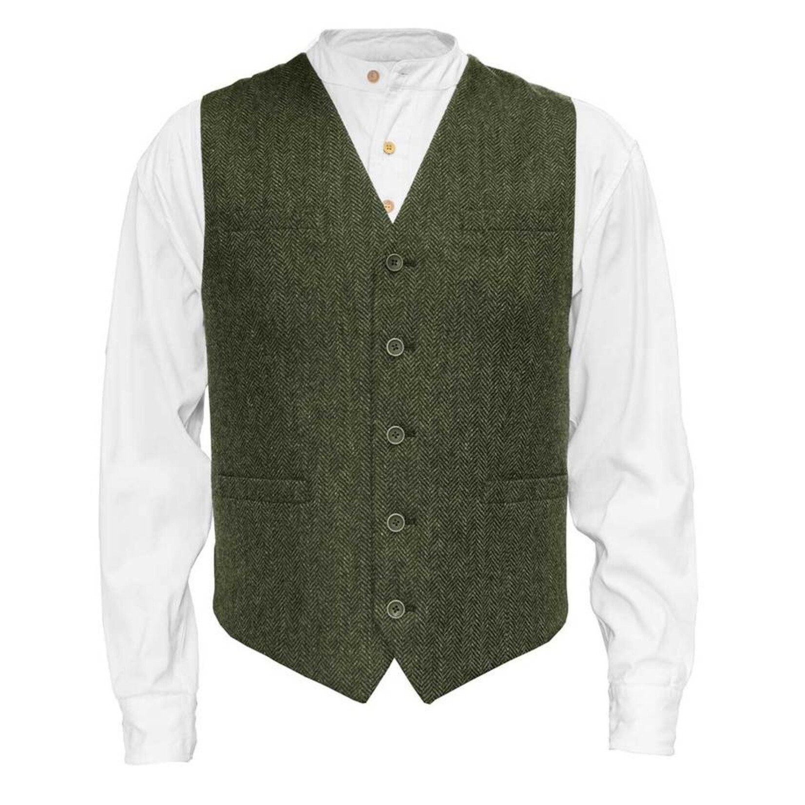 Vest: Olive Wool Blend