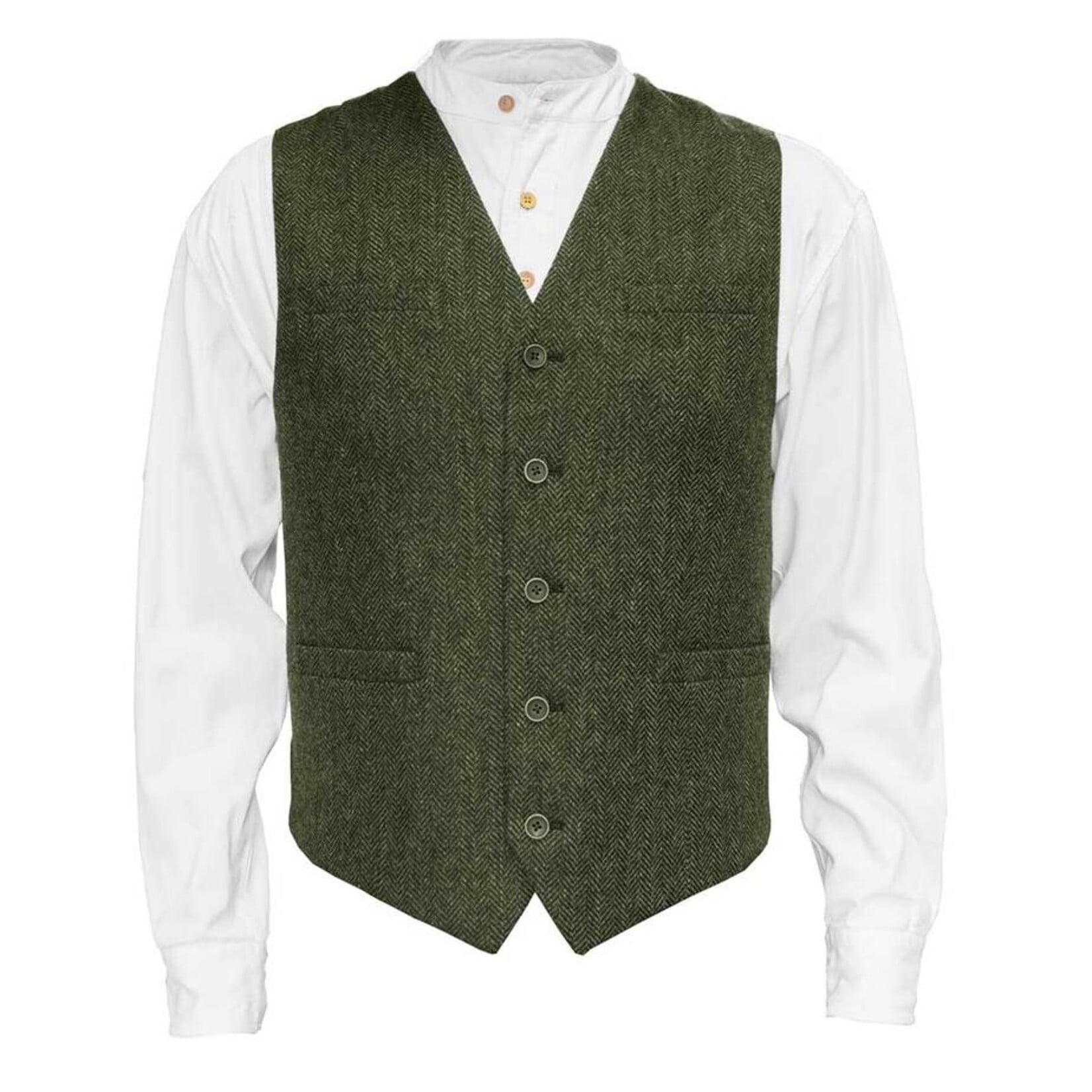 Vest: Olive Wool Blend