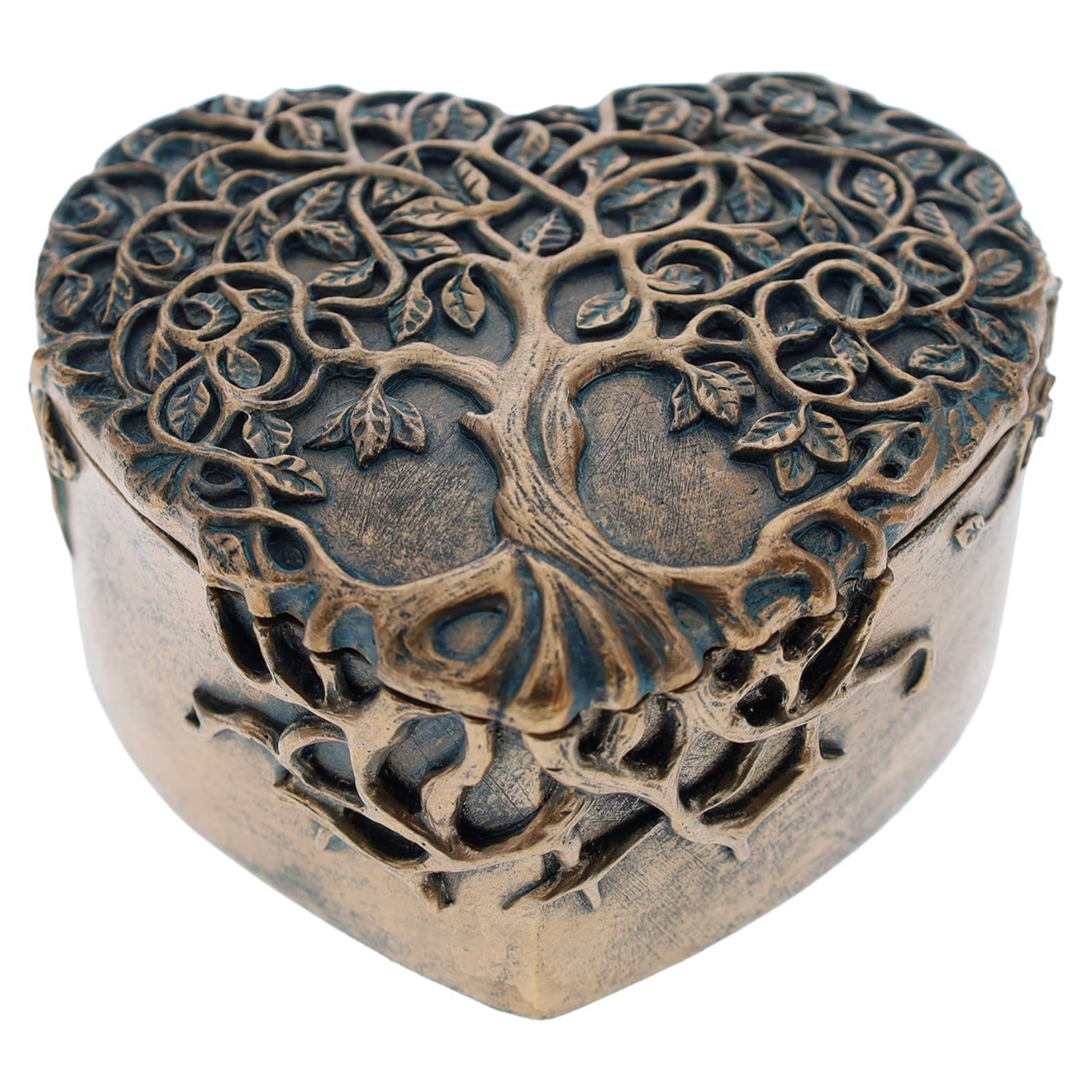 Trinket Heart Box: Tree of Life, Resin
