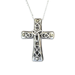 Necklace: SS Marcasite Celtic Rope Cross