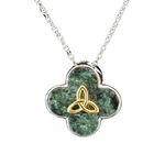 Necklace: SS Marble Gold Plated Trinity