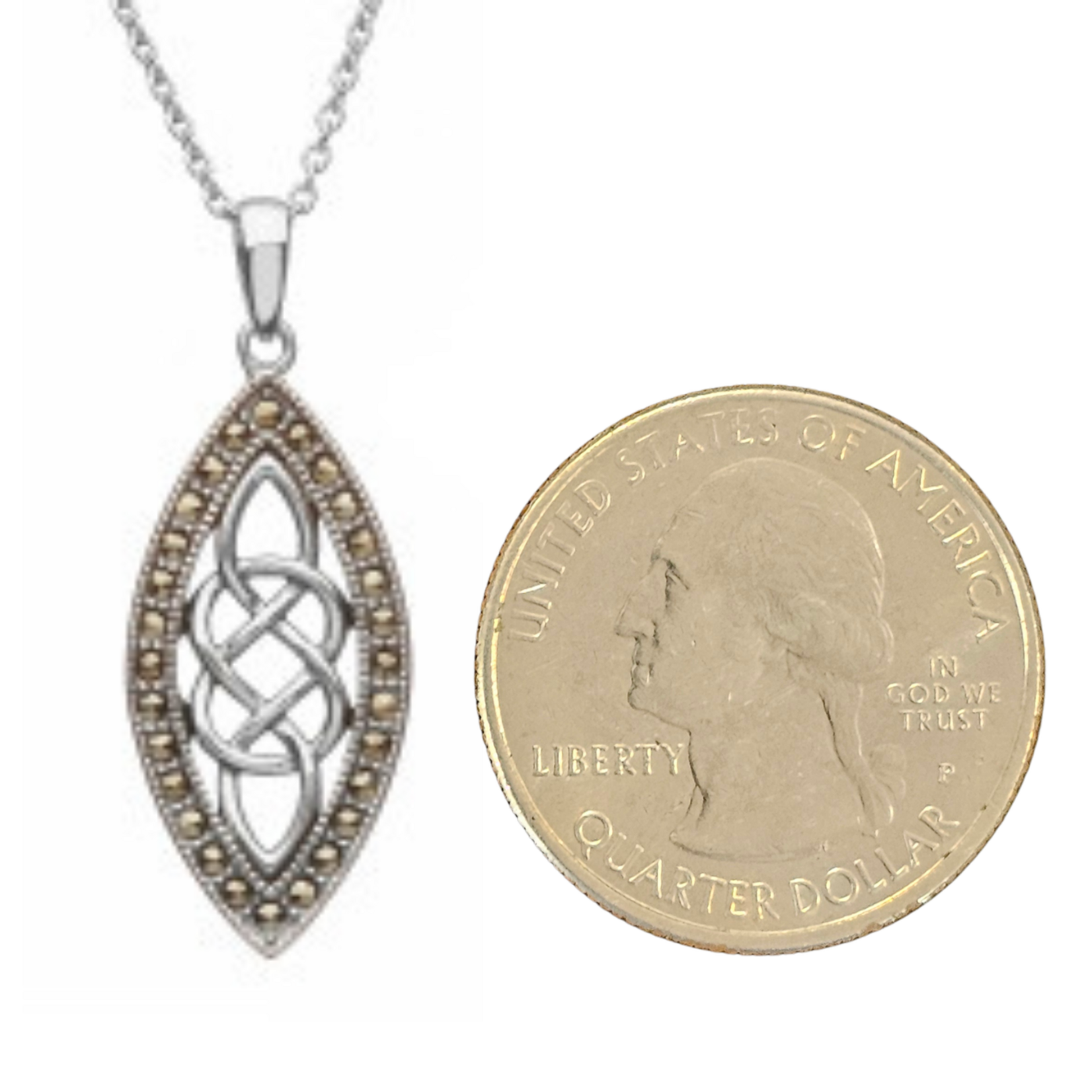 Necklace: SS Marcasite Celtic