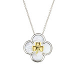 Necklace: Sterling MOP Shamrock GV