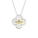 Necklace: Sterling MOP Claddagh GV