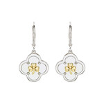 Earrings: Sterling MOP Shamrock GV