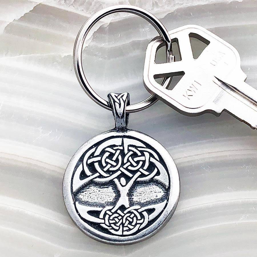Keychain: Tree of Life Pewter