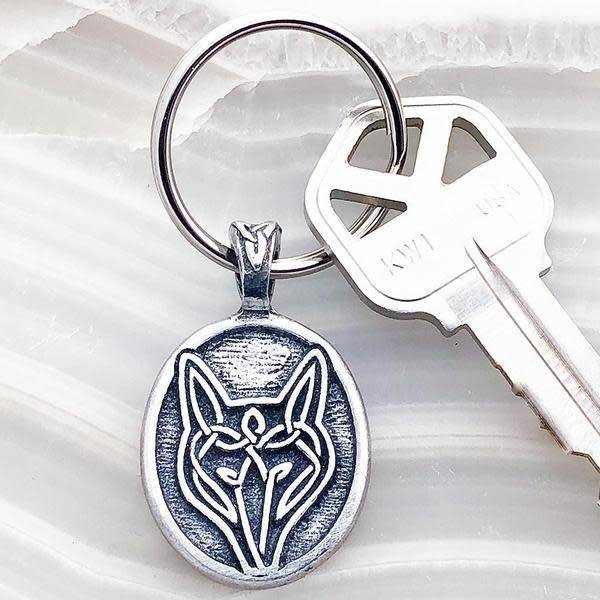 Keychain: Wolf Pewter