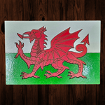 Welsh Flag Wooden Engraving 6x4