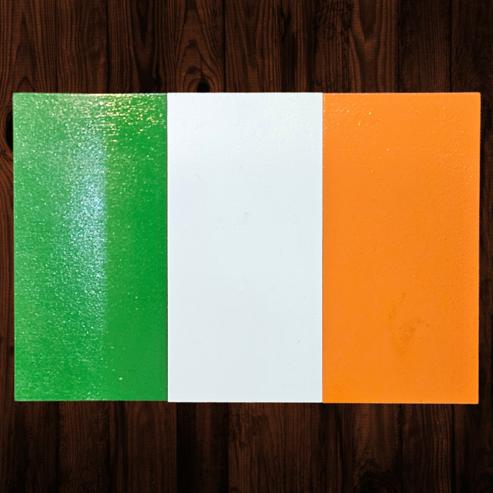 Irish Flag Wooden Engraving 6x4
