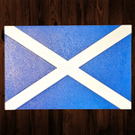 Scottish Flag Wooden Engraving 10x8