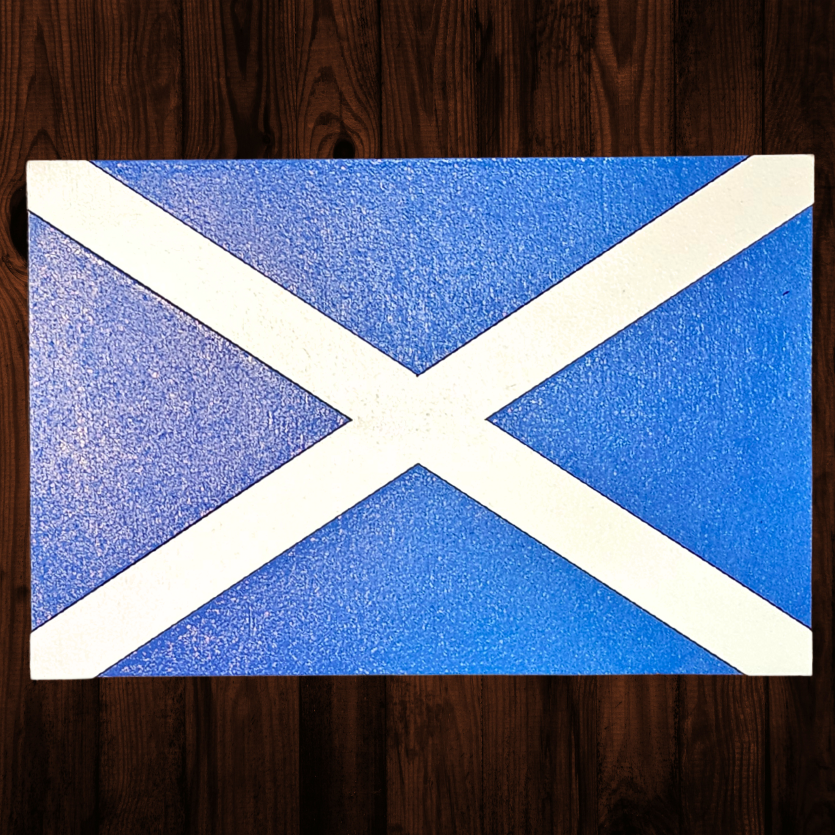 Scottish Flag Wooden Engraving 10x8