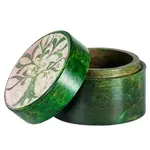 Box: Green Tree of Life Soapstone