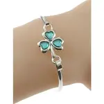 Bracelet: Shamrock Clover Leaf Casting Brass Bangle Bracelet