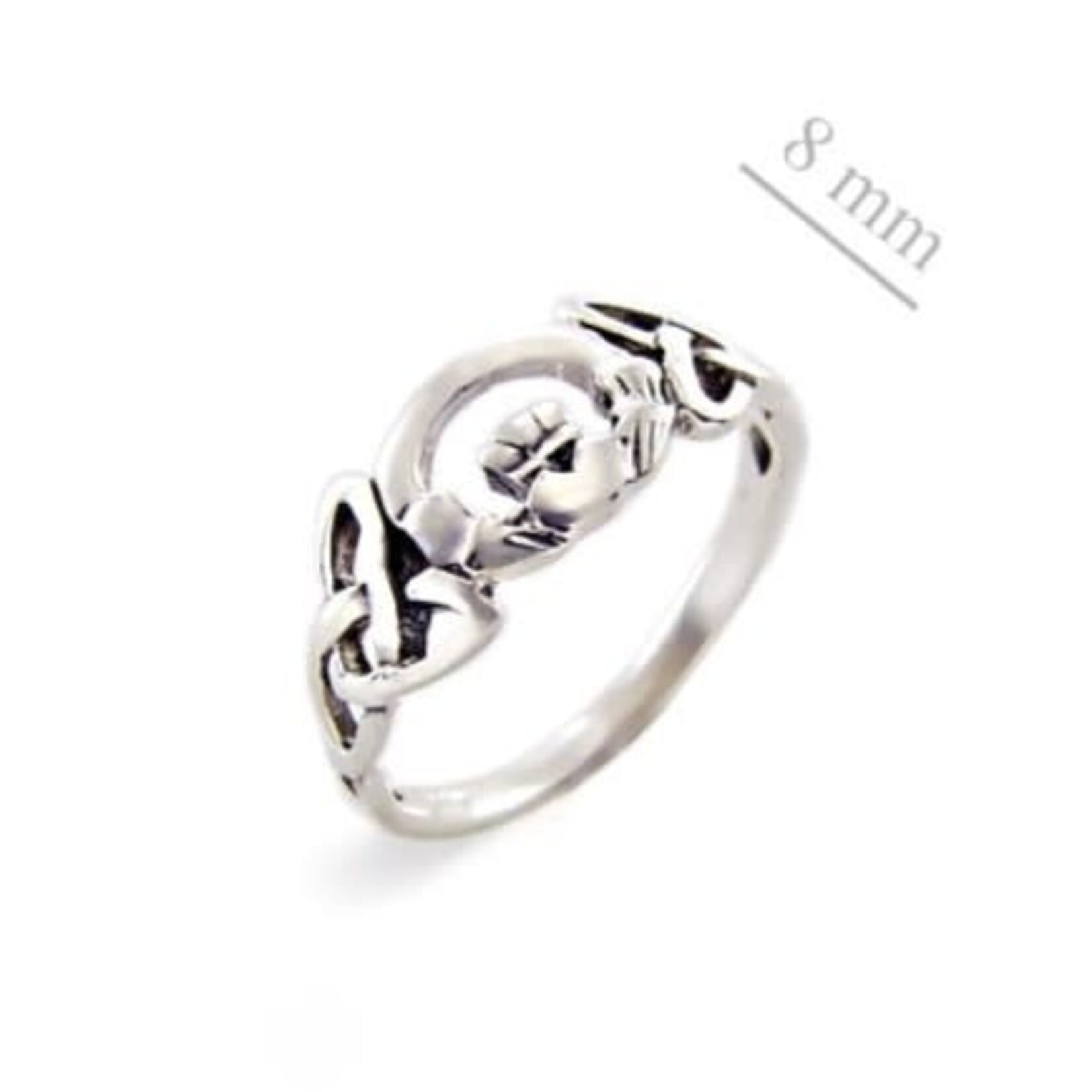 Ring: SS Round Claddagh Trinity