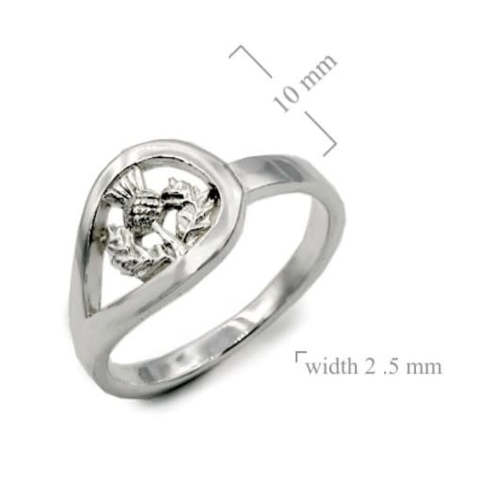 Ring: SS TeardropThistle
