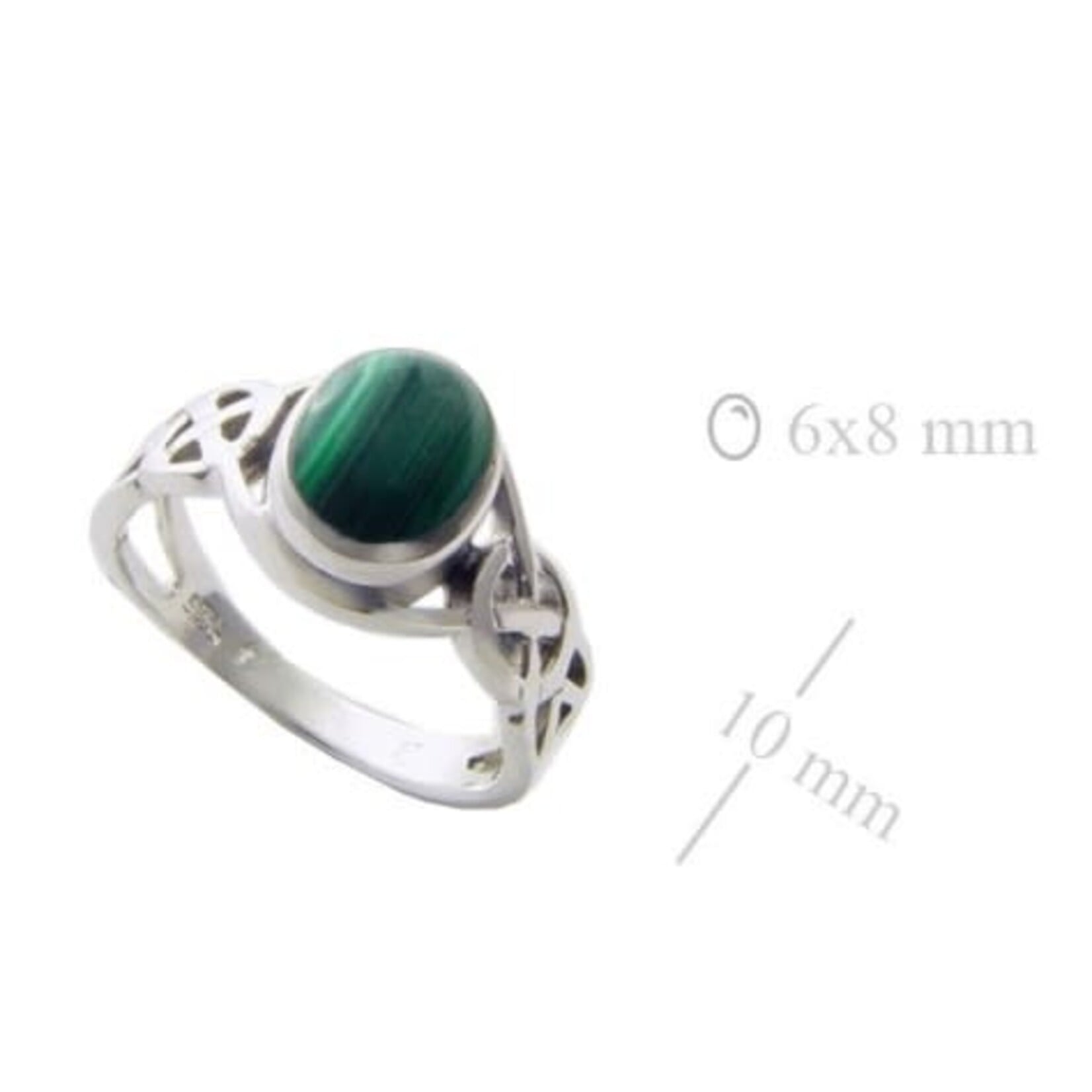 Ring: SS Malachite Knot