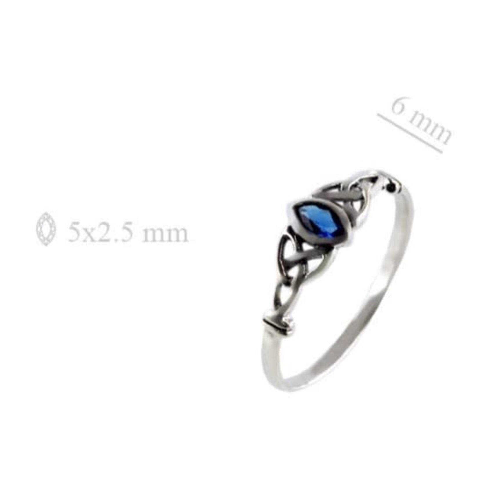 Ring: SS Sapphire Marquise Knot