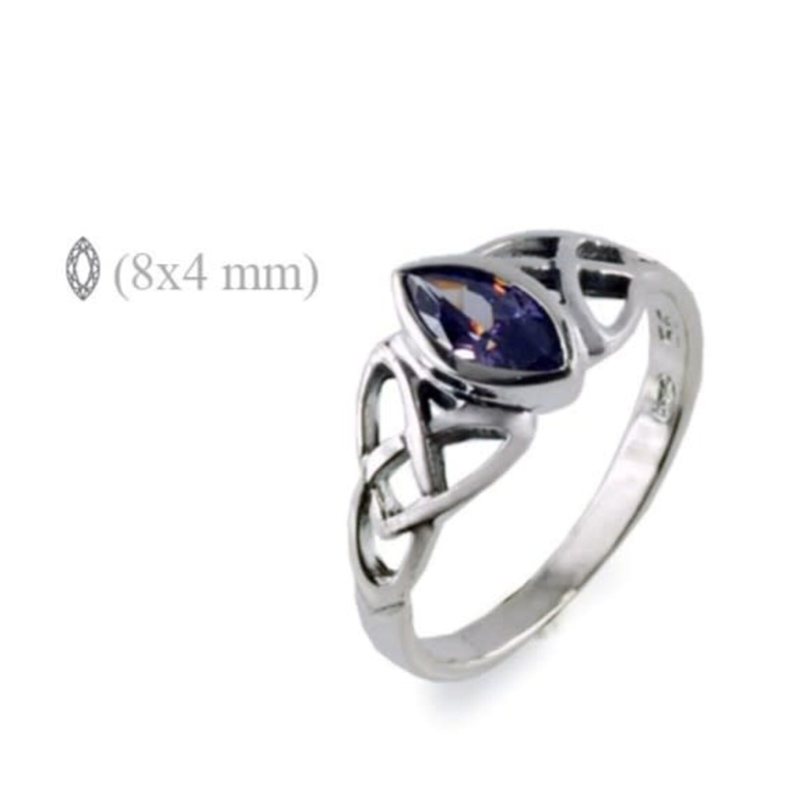 Ring: SS Amethyst Marquise Knot