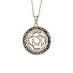 Necklace: SS Celtic Knot Marcasite CZ