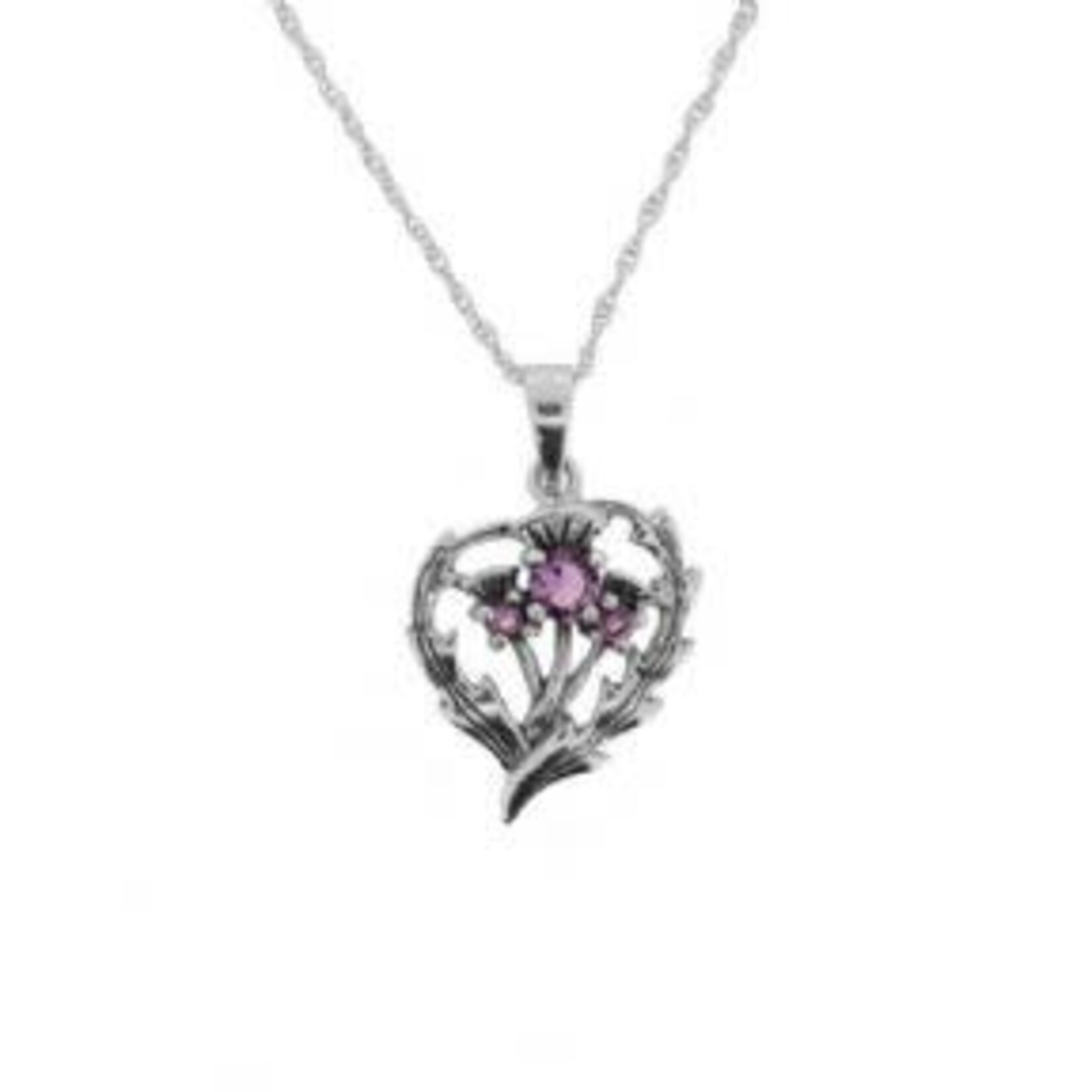 H & Y Necklace: SS Thistle Amethyst
