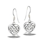 Welman Earrings: SS Celtic Weave Heart
