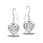 Earrings: SS Celtic Weave Heart