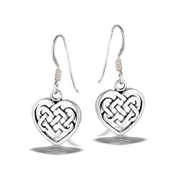 Earrings: SS Celtic Weave Heart