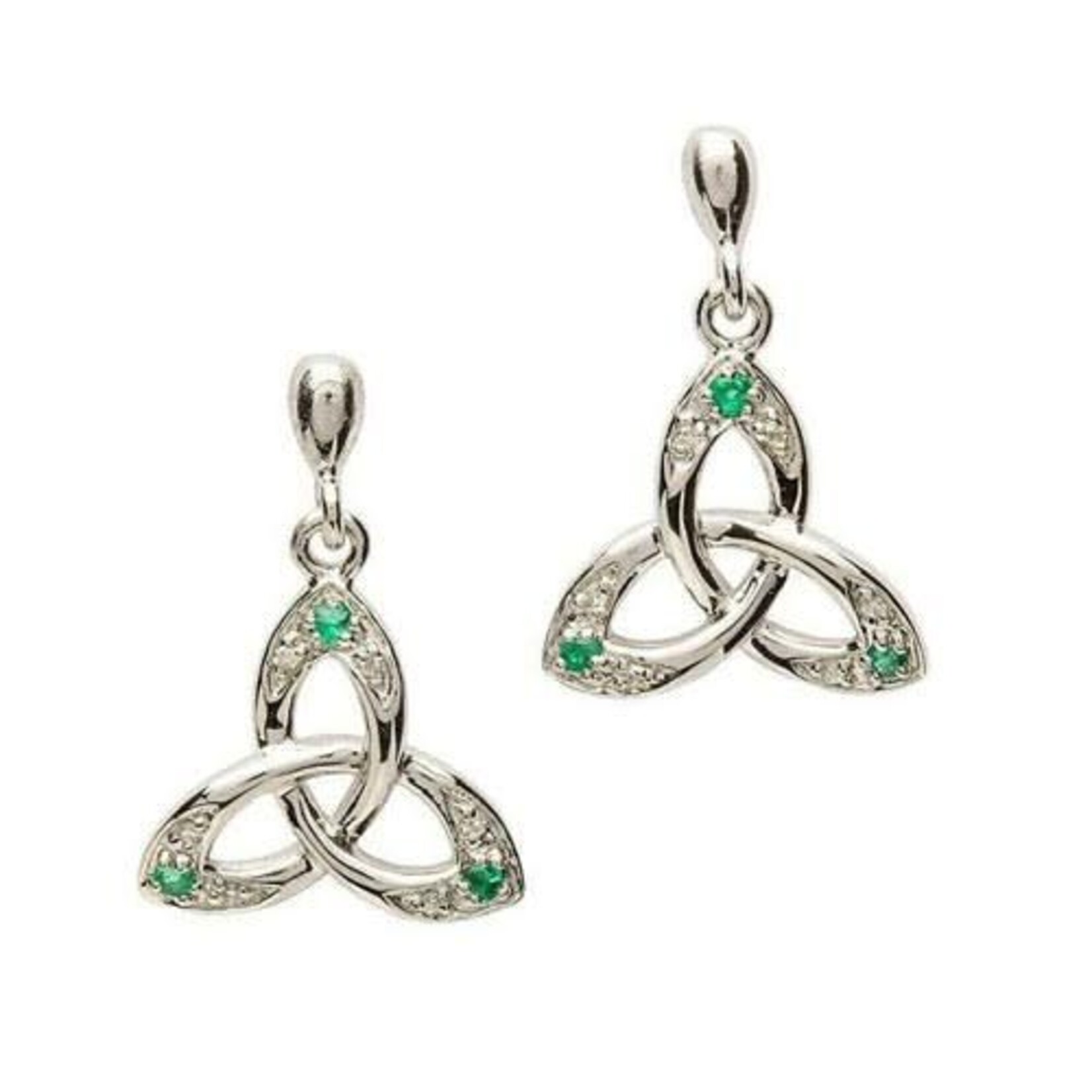 Shanore Earring: SS Emer/Dia Trinity